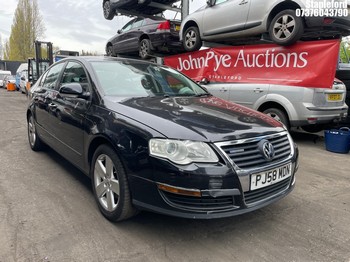 Location: Stapleford - 2009 VOLKSWAGEN PASSAT BLUEMOTION TDI 110 4 Door Saloon REG: PJ58MDN, Keys: Yes, MOT Expiry date: 20/07/2026, 1968 Diesel, 5 Speed Manual Diesel, Former Keepers: 5
