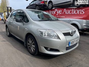 Location: Stapleford - 2008 TOYOTA AURIS T-SPIRIT VVT-I 5 Door Hatchback REG: HD57CBO, Keys: Yes, MOT Expiry date: 18/07/2026, 1598 Petrol, 5 Speed Manual Petrol, Former Keepers: 4