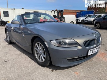Location: Nottingham - 2007 BMW Z4 SE CONVERTIBLE REG: FV07SNK, 1995 PETROL, 6 Speed Manual Petrol, Former Keepers: 4, Keys: Yes, MOT Expiry date: 07/10/2026
