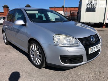Location: Nottingham - 2007 VOLKSWAGEN GOLF GT TDI 140 5 Door Hatchback REG: SK57GVJ, 1968 DIESEL, 6 Speed Manual Diesel, Former Keepers: 5, Keys: Yes, MOT Expiry date: 15/10/2025