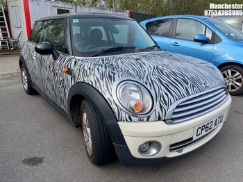 Location: Manchester - 2012 MINI COOPER D 3 Door Hatchback REG: CP62ATU, 1598cc Diesel, 6 Speed Manual Diesel, Former Keepers: 1, Keys: No, MOT Expiry date: 08/09/2026