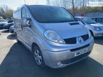 Location: Manchester - 2013 RENAULT TRAFIC SL27 SPORT DCI PANEL VAN REG: MW13KVK, 1995cc DIESEL, 6 SPEED MANUAL DIESEL, Former Keepers: 2, Keys: No, MOT Expiry date: 25/01/2026