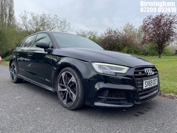 Location: Birmingham - 2019 AUDI S3 BLACK ED TFSI QUATTRO 5 Door Hatchback REG: SV69DCF, 1984CC Petrol,, Former Keepers: 1, Keys: Yes, MOT Expiry date: 07/12/2026