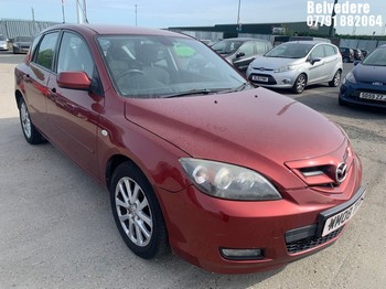 Location: BELVEDERE - 2008 MAZDA 3 TAKARA AUTO 5 Door Hatchback REG: WM08TFN, 1598cc Petrol, 4 Speed Auto Petrol, Former Keepers: 5, Keys: Yes, MOT: Expiry date25.05.2026