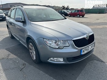 Location: BELVEDERE - 2010 SKODA SUPERB S TDI CR 140 S-A Estate REG: KP60JVF, 1968cc Diesel, 6 Speed Semi Auto Diesel, Former Keepers: 3, Keys: No, MOT: Expiry date07.03.2026