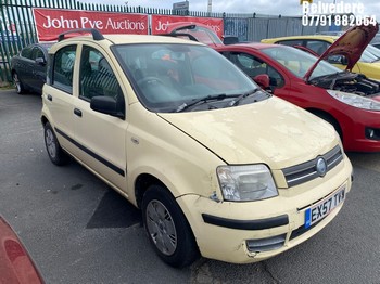 Location: Belvedere - 2007 FIAT PANDA DYNAMIC 5 Door Hatchback REG: EX57TVW, Keys: No, MOT Expiry date: 07/04/2026, 1242 Petrol, AUTOMATIC, Former Keepers: 8