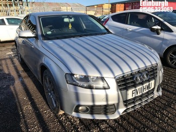 Location: Edinburgh - 2011 AUDI A4 SE TDI CVT 4 Door Saloon REG: FV11HWU, Keys: No, MOT Expiry date: 17/08/2025, 1968 Diesel, Variable 1 Speed Auto Diesel, Former Keepers: 8