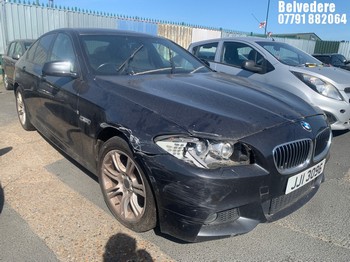 NOTE: ATF Registered Buyers ONLY - Location: BELVEDERE - 2013 BMW 520D M SPORT 4 Door Saloon REG: JJI3096, 1995cc Diesel, 6 Speed Manual Diesel, Former Keepers: 2, Keys: No, MOT: Expiry date13.11.2025