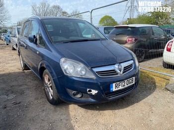 Location: Mitcham - 2012 VAUXHALL ZAFIRA EXCITE MPV REG: RF12OGB, Keys: No, MOT Expiry date: 13/01/2026, 1598 Petrol, 5 Speed Manual Petrol, Former Keepers: 3