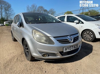 Location: Mitcham - 2007 VAUXHALL CORSA SXI A/C 5 Door Hatchback REG: HY07KZE, Keys: No, MOT Expiry date: 20/12/2025, 1364 Petrol, 5 Speed Manual Petrol, Former Keepers: 8