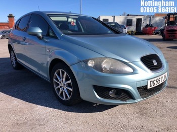 Location: Nottingham - 2009 SEAT LEON SE TDI 5 Door Hatchback REG: DG59YJH, Keys: No, MOT Expiry date: 29/11/2026, 1896 Diesel, 5 Speed Manual Diesel, Former Keepers: 8