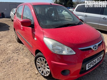 Location: Peterborough - 2009 HYUNDAI I10 ES 5 Door Hatchback REG: GP04POW, Keys: No, MOT Expiry date: 04/09/2025, 1086 Petrol, 5 Speed Manual Petrol, Former Keepers: 6