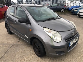Location: Brentwood - 2013 SUZUKI ALTO SZ 5 Door Hatchback REG: KX63UEB, Keys: No, MOT Expiry date: 22/11/2025, 996 Petrol, 5 Speed Manual Petrol, Former Keepers: 8