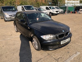Location: Brentwood - 2011 BMW 118D ES 5 Door Hatchback REG: GV60LGD, Keys: No, MOT Expiry date: 14/01/2026, 1995 Diesel, 6 Speed Manual Diesel, Former Keepers: 2