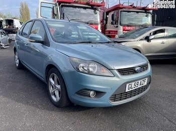 Location: Stapleford - 2009 FORD FOCUS ZETEC 100 5 Door Hatchback REG: GL59AZF, Keys: Yes, MOT Expiry date: 12/11/2025, 1596 Petrol, 5 Speed Manual Petrol, Former Keepers: 6