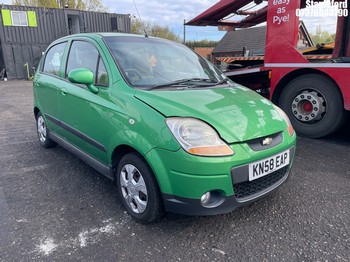 Location: Stapleford - 2008 CHEVROLET MATIZ SE A/C 5 Door Hatchback REG: KN58EAP, Keys: Yes, MOT Expiry date: 17/11/2026, 995 Petrol, 5 Speed Manual Petrol, Former Keepers: 6