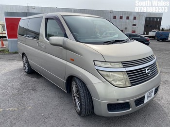 Location: South Wales - 2004 NISSAN Elgrand MPV REG: CX04PHA, 3490 PETROL, 5 speed auto petrol, Former Keepers: 1, Keys: Yes, MOT Expiry date: 14/03/2026
