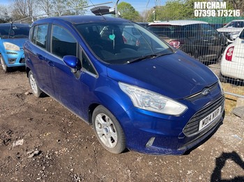 Location: Mitcham - 2014 FORD B-MAX ZETEC AUTO MPV REG: MD14NVP, Keys: No, MOT Expiry date: 23/09/2025, 1596 Petrol, 5 Speed Auto Petrol, Former Keepers: 3