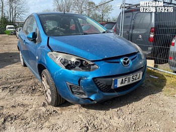 Location: Mitcham - 2011 MAZDA 2 TAMURA 5 Door Hatchback REG: AF11SZJ, Keys: No, MOT Expiry date: 25/10/2026, 1349 Petrol, 5 Speed Manual Petrol, Former Keepers: 3