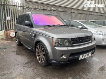 Location: Hayes - 2010 LAND ROVER RANGE ROVER SPT SE TDV6 A Estate REG: LF60YPY, Keys: No, MOT Expiry date: 13/12/2026, 2993 Diesel, 6 Speed Auto Diesel, Former Keepers: 12