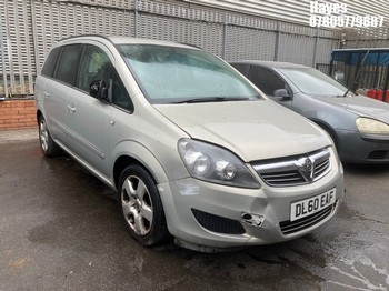 Location: Hayes - 2011 VAUXHALL ZAFIRA EXCLUSIV MPV REG: DL60EAF, Keys: No, MOT Expiry date: 25/02/2026, 1796 Petrol, 5 Speed Manual Petrol, Former Keepers: 8