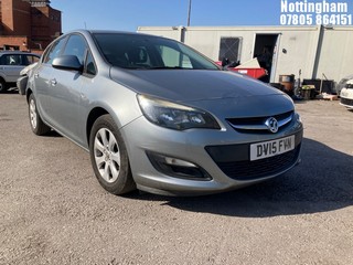 Location: Nottingham - 2015 VAUXHALL ASTRA DESIGN 5 Door Hatchback REG: DV15FVN, 1598 PETROL, 5 Speed Manual Petrol, Former Keepers: 3, Keys: Yes, MOT Expiry date: 11/03/2026