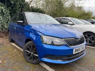 Location: Birmingham - 2016 SKODA FABIA COLOUR EDITION TSI 5 Door Hatchback REG: BW66SUU, 1197CC Petrol, 5 Speed Manual Petrol, Former Keepers: 5, Keys: No, MOT Expiry date: 05/05/2026