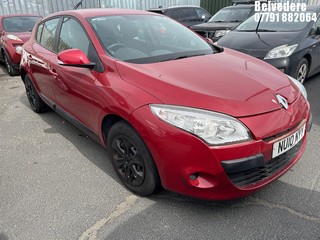 Location: Belvedere - 2010 RENAULT MEGANE EXPRESSION VVT 100 5 Door Hatchback REG: NU10NYY, Keys: No, MOT Expiry date: 05/02/2026, 1598 Petrol, 5 Speed Manual Petrol, Former Keepers: 3
