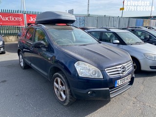 Location: Belvedere - 2009 NISSAN QASHQAI ACENTA + 2 5 Door Hatchback REG: LT09HCO, Keys: No, MOT Expiry date: 17/12/2025, 1598 Petrol, 6 Speed Manual Petrol, Former Keepers: 2
