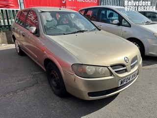 Location: Belvedere - 2004 NISSAN ALMERA SE AUTO 5 Door Hatchback REG: WF04VNU, Keys: No, MOT Expiry date: 15/10/2026, 1769 Petrol, 4 Speed Auto Petrol, Former Keepers: 7