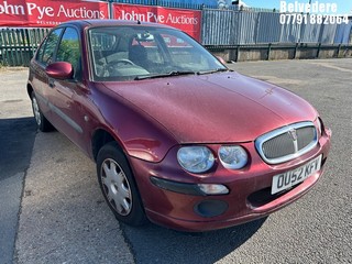 Location: Belvedere - 2002 ROVER 25 IL 16V 5 Door Hatchback REG: OU52KFV, Keys: No, MOT Expiry date: 01/01/2026, 1588 Petrol, 5 Speed Manual Petrol, Former Keepers: 5
