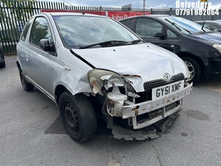 Location: Belvedere - 2001 TOYOTA YARIS GS 3 Door Hatchback REG: GY51XMF, Keys: No, MOT Expiry date: 26/08/2026, 998 Petrol, 5 Speed Manual Petrol, Former Keepers: 6