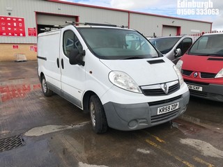 Location: Edinburgh - 2010 VAUXHALL VIVARO 2900 CDTI SWB Panel Van REG: KR59ZDP, Keys: No, MOT Expiry date: 10/04/2024, 1995 Diesel, 6 Speed Manual Diesel, Former Keepers: 4