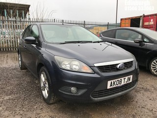 Location: Edinburgh - 2008 FORD FOCUS ZETEC 100 5 Door Hatchback REG: AK08TJN, Keys: No, MOT Expiry date: 13/08/2026, 1596 Petrol, 5 Speed Manual Petrol, Former Keepers: 3