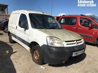 Location: Edinburgh - 2007 CITROEN BERLINGO 600 HDI LX 75 Car Derived Van REG: TN07TSZ, Keys: No, MOT Expiry date: 27/05/2022, 1598 Diesel, 5 Speed Manual Diesel, Former Keepers: 11