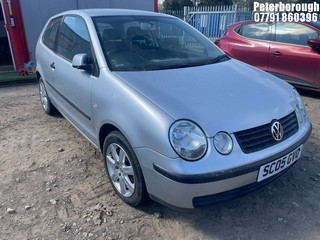 Location: Peterborough - 2005 VOLKSWAGEN POLO E 3 Door Hatchback REG: SC05GVO, Keys: No, MOT Expiry date: 23/04/2026, 1198 Petrol, 5 Speed Manual Petrol, Former Keepers: 9