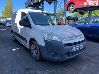 Location: Stapleford - 2009 CITROEN BERLINGO 625 X HDI 90 Panel Van REG: GJ09ZFA, Keys: Yes, MOT Expiry date: 29/11/2025, 1560 Diesel, 5 Speed Manual Diesel, Former Keepers: 5