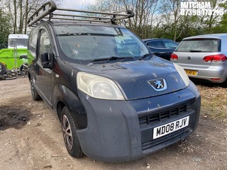 Location: Mitcham - 2008 PEUGEOT BIPPER S HDI Panel Van REG: MD08RJV, Keys: No, MOT Expiry date: 26/01/2026, 1399 Diesel, 5 Speed Manual Diesel, Former Keepers: 6