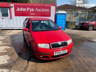 Location: Hull - 2005 SKODA FABIA AMBIENTE 16V 100 Estate REG: PV55DVX, Keys: No, MOT Expiry date: 16/08/2026, 1390 Petrol, 5 Speed Manual Petrol, Former Keepers: 8