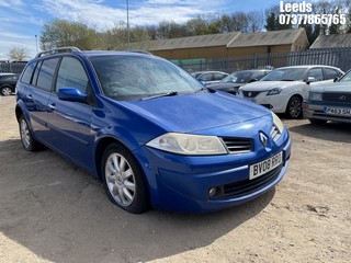 Location: Leeds - 2008 RENAULT MEGANE DYNAMIQUE A Estate REG: BV08RRO, Keys: No, MOT Expiry date: 10-03-2026, 1598 Petrol, 4 Speed Auto Petrol, Former Keepers: 5