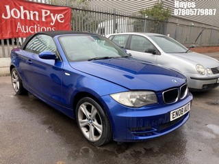 Location: Hayes - 2008 BMW 118I SE Convertible REG: EN08AUT, Keys: No, MOT Expiry date: 20/03/2026, 1995 Petrol, 6 Speed Manual Petrol, Former Keepers: 5