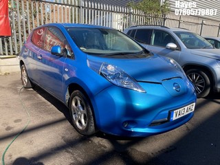 Location: Hayes - 2013 NISSAN LEAF 5 Door Hatchback REG: VA13AHZ, Keys: No, MOT Expiry date: 29/05/2026, 0 Electric, 1 Speed Auto Electric, Former Keepers: 4