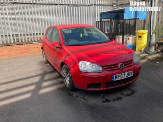 Location: Hayes - 2007 VOLKSWAGEN GOLF MATCH FSI 115 5 Door Hatchback REG: MF57JKV, Keys: No, MOT Expiry date: 09/11/2026, 1598 Petrol, 6 Speed Manual Petrol, Former Keepers: 6