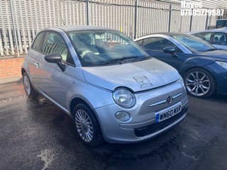 Location: Hayes - 2011 FIAT 500 POP 3 Door Hatchback REG: WM60MXR, Keys: No, MOT Expiry date: 14/01/2026, 1242 Petrol, 5 Speed Manual Petrol, Former Keepers: 11