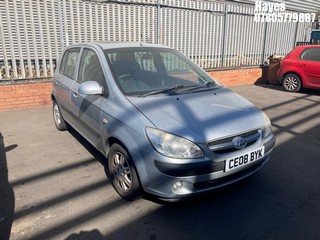 Location: Hayes - 2008 HYUNDAI GETZ CDX AUTO 5 Door Hatchback REG: CE08BYK, Keys: No, MOT Expiry date: 16/12/2025, 1399 Petrol, 4 Speed Auto Petrol, Former Keepers: 8