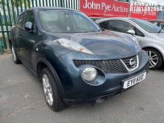 Location: Belvedere - 2011 NISSAN JUKE ACENTA PREMIUM 5 Door Hatchback REG: EY11KUO, Keys: No, MOT Expiry date: 20/07/2026, 1598 Petrol, 5 Speed Manual Petrol, Former Keepers: 9
