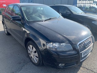 Location: Belvedere - 2007 AUDI A3 SPECIAL EDITION 5 Door Hatchback REG: WN07SYZ, Keys: No, MOT Expiry date: 05.12.2024, 1595 Petrol, 5 Speed Manual Petrol, Former Keepers: 10