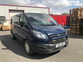 Location: Edinburgh - 2016 FORD TRANSIT CUSTOM 330 ECO-TE Panel Van REG: LN16ZWT, Keys: No, MOT Expiry date: 22/10/2025, 2198 Diesel, 6 Speed Manual Diesel, Former Keepers: 3