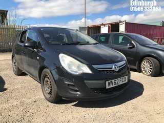 Location: Edinburgh - 2012 VAUXHALL CORSA EXC-IV AC CDTIEFLEX 5 Door Hatchback REG: WV62FCX, Keys: No, MOT Expiry date: 03/10/2026, 1248 Diesel, 5 Speed Manual Diesel, Former Keepers: 3