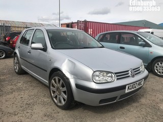 Location: Edinburgh - 2002 VOLKSWAGEN GOLF 5 Door Hatchback REG: KU02HWC, Keys: No, MOT Expiry date: 30/04/2026, 1896 Diesel,, Former Keepers: 5
